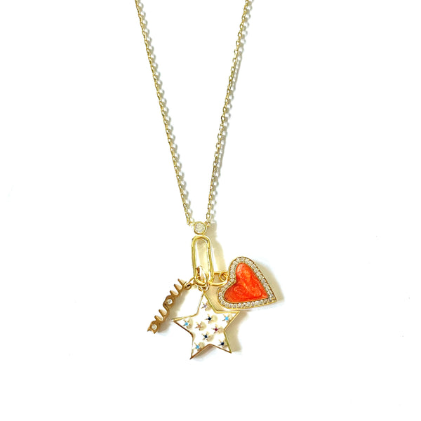 Dainty Clip Charm Necklace