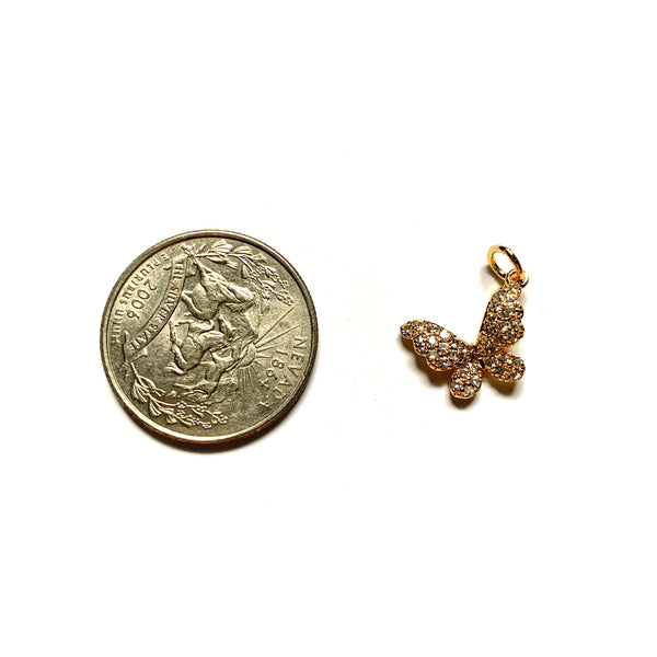 Pave Mini Butterfly Charm