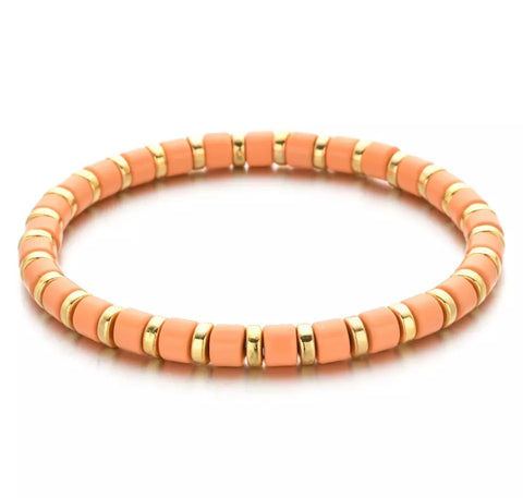 Orange Candy Striped Bracelet