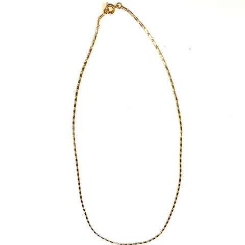 Simple Gold Bar Chain Necklace