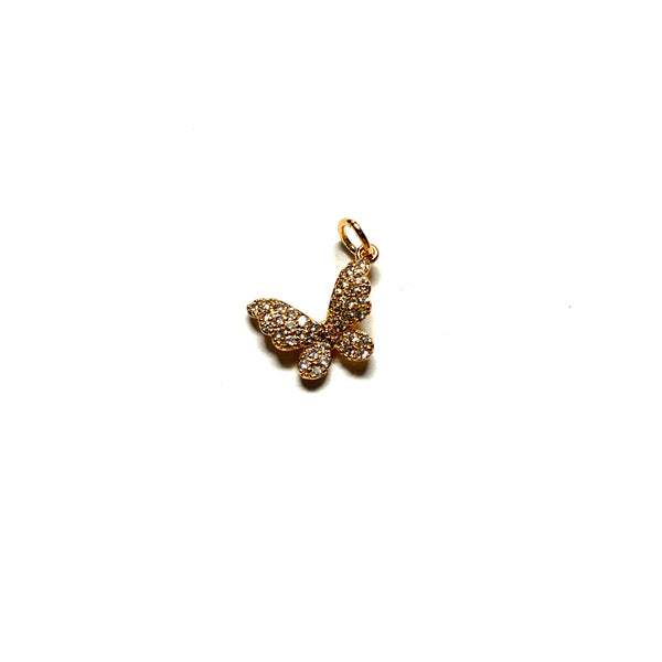 Pave Mini Butterfly Charm