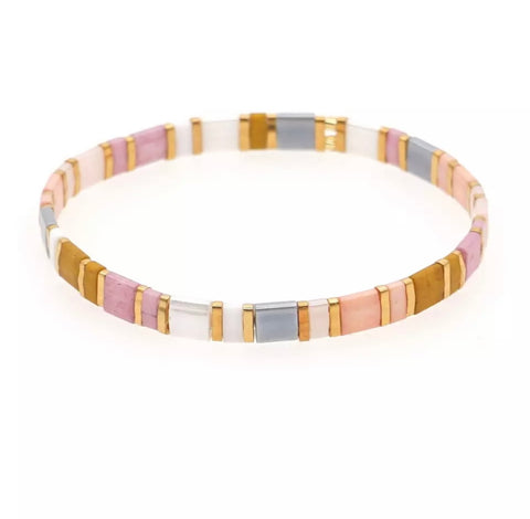 Pink Neutral Tile bracelet