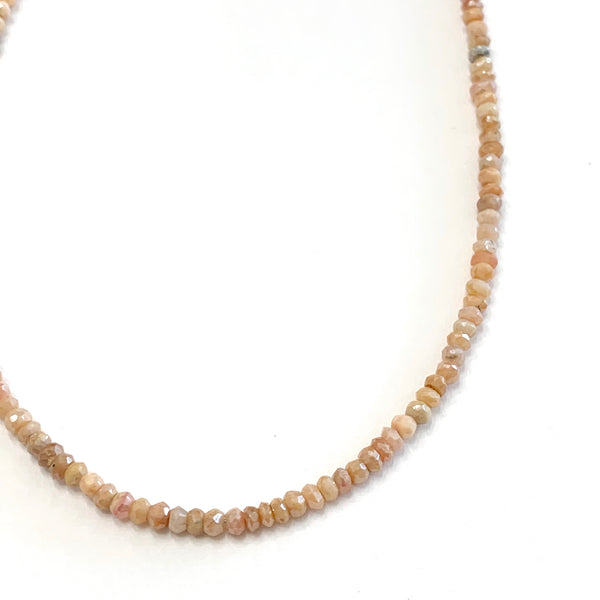 Peach Moonstone Layering Necklace