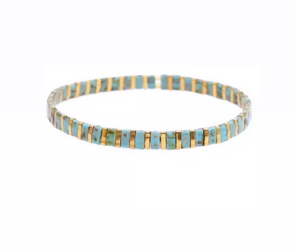 Turquoise Tile Bracelet