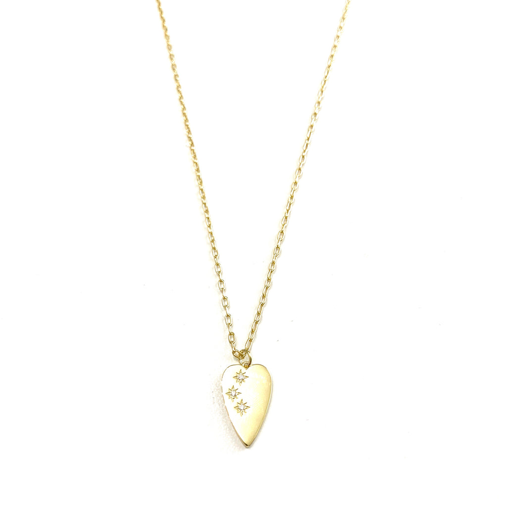 Heart Charm with Starburst Necklace