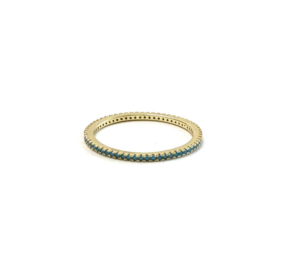 Micro Pave Band in Turquoise
