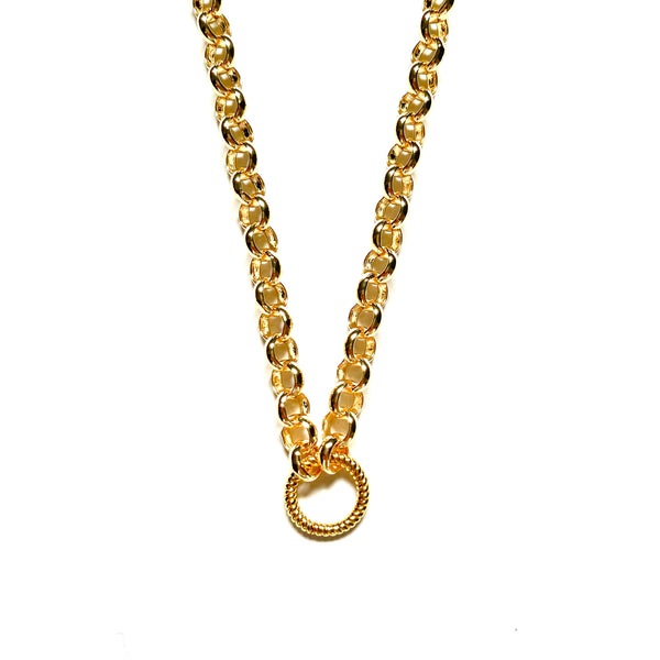Rolo Chain with Textured Clasp