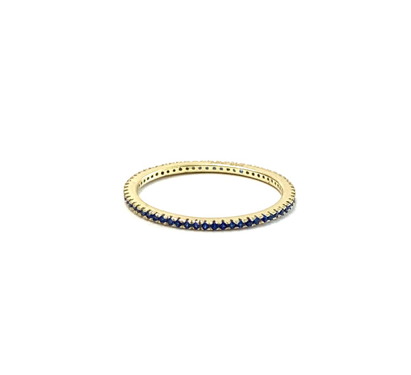 Micro Pave Band in Sapphire Blue