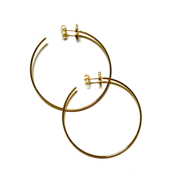 Pave Heart Hoop Earrings