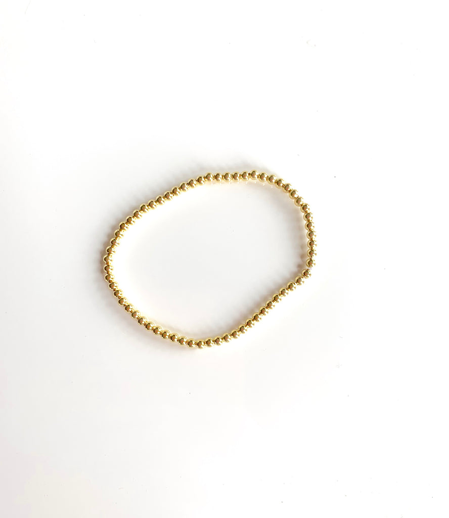 3mm Golden Ball Bracelet